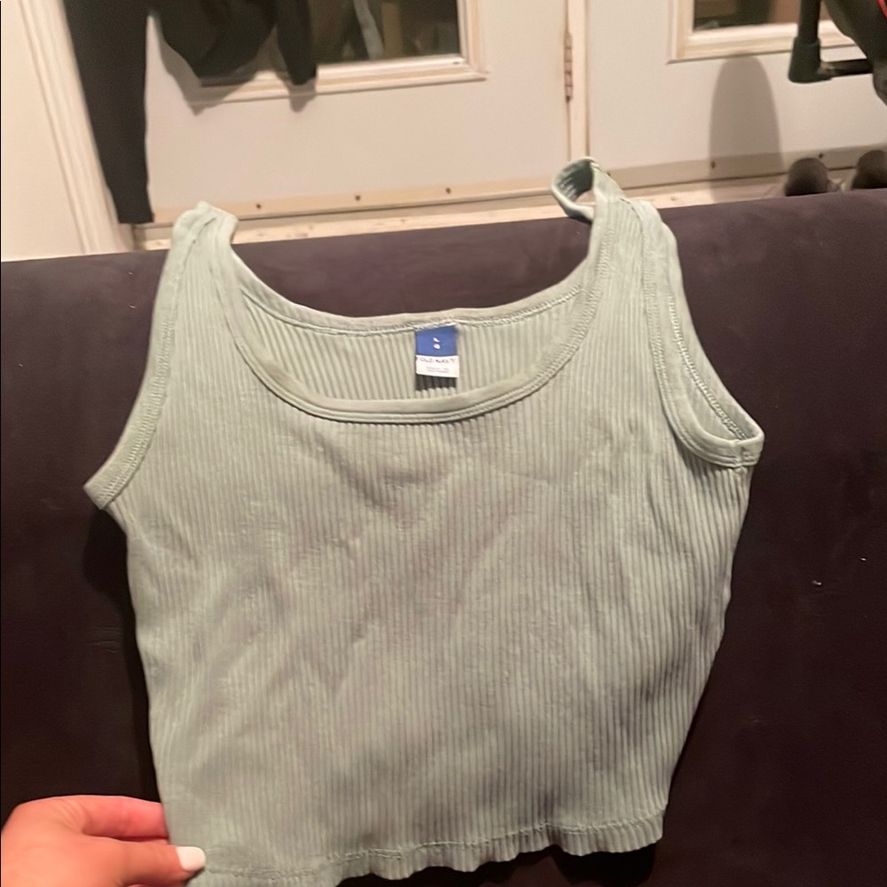 Women's Ribbed Tank Top - Light Green